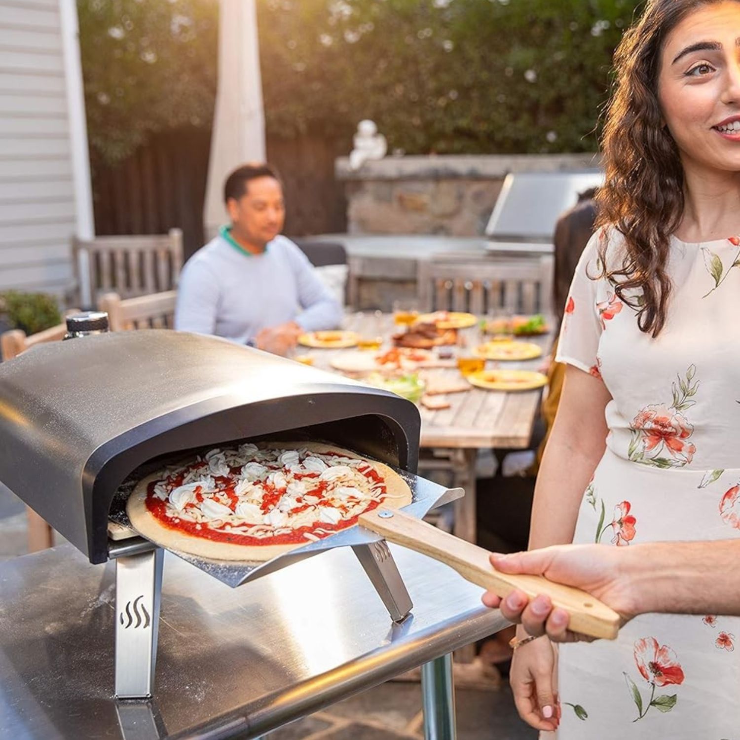 portable gas pizza oven UK — freestanding outdoor pizza oven